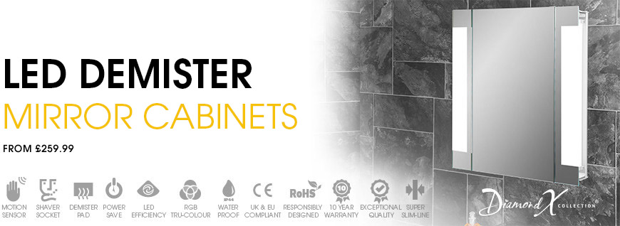 LED Demister Mirror Cabinets