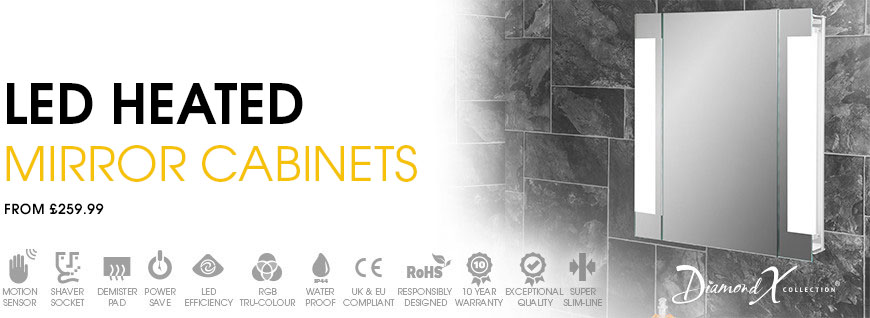 LED Heated Mirror Cabinets