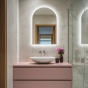 Arched Backlit Bathroom Mirror (Shaver)