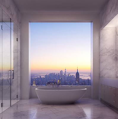 Park avenue, new york, bathroom